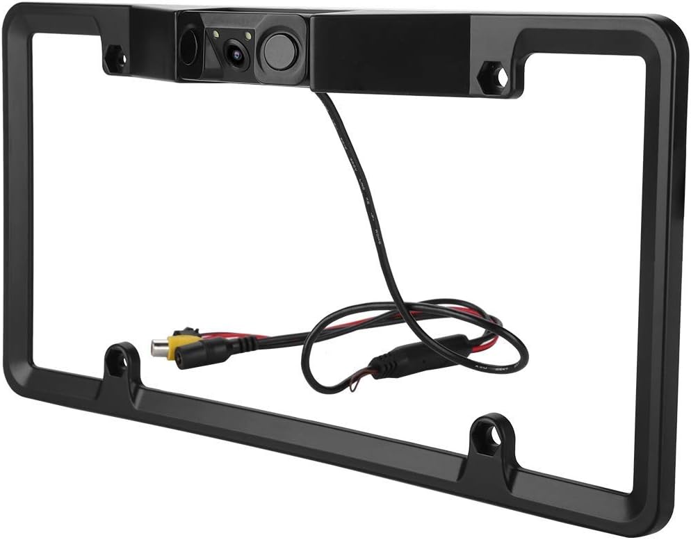 3 in 1 2LED Car License Plate Frame Parking Sensor Radar Rearview Reverse Backup Camera Pack of 2