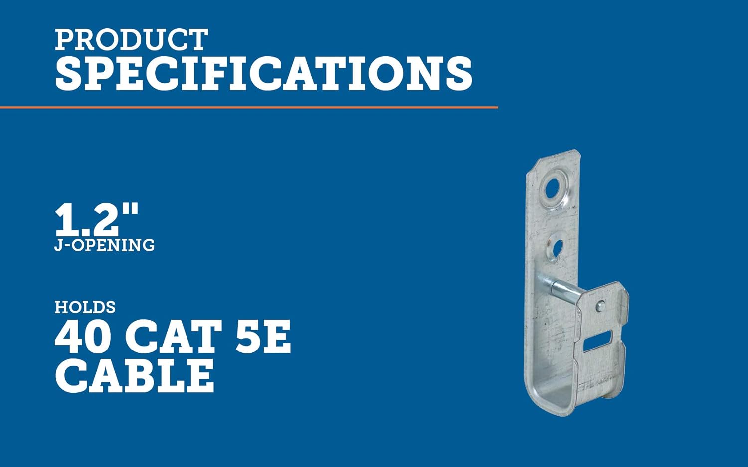 Southwire SW-JHK-21 6 Cable Support J-Hook, Holds 450 Cat 5E Wires
