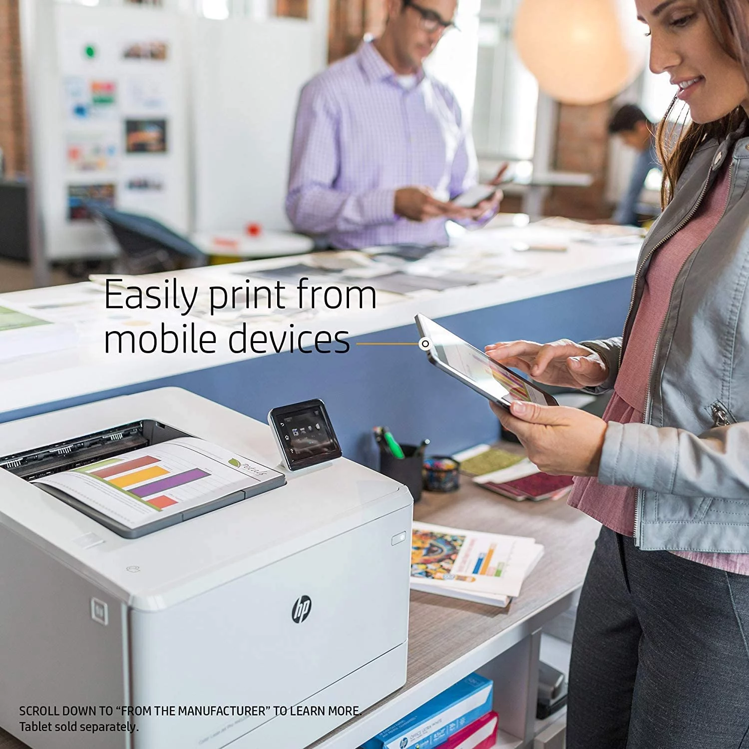 HP LaserJet Pro M452dw Wireless Color Laser Printer with Duplex Printing (CF394A)