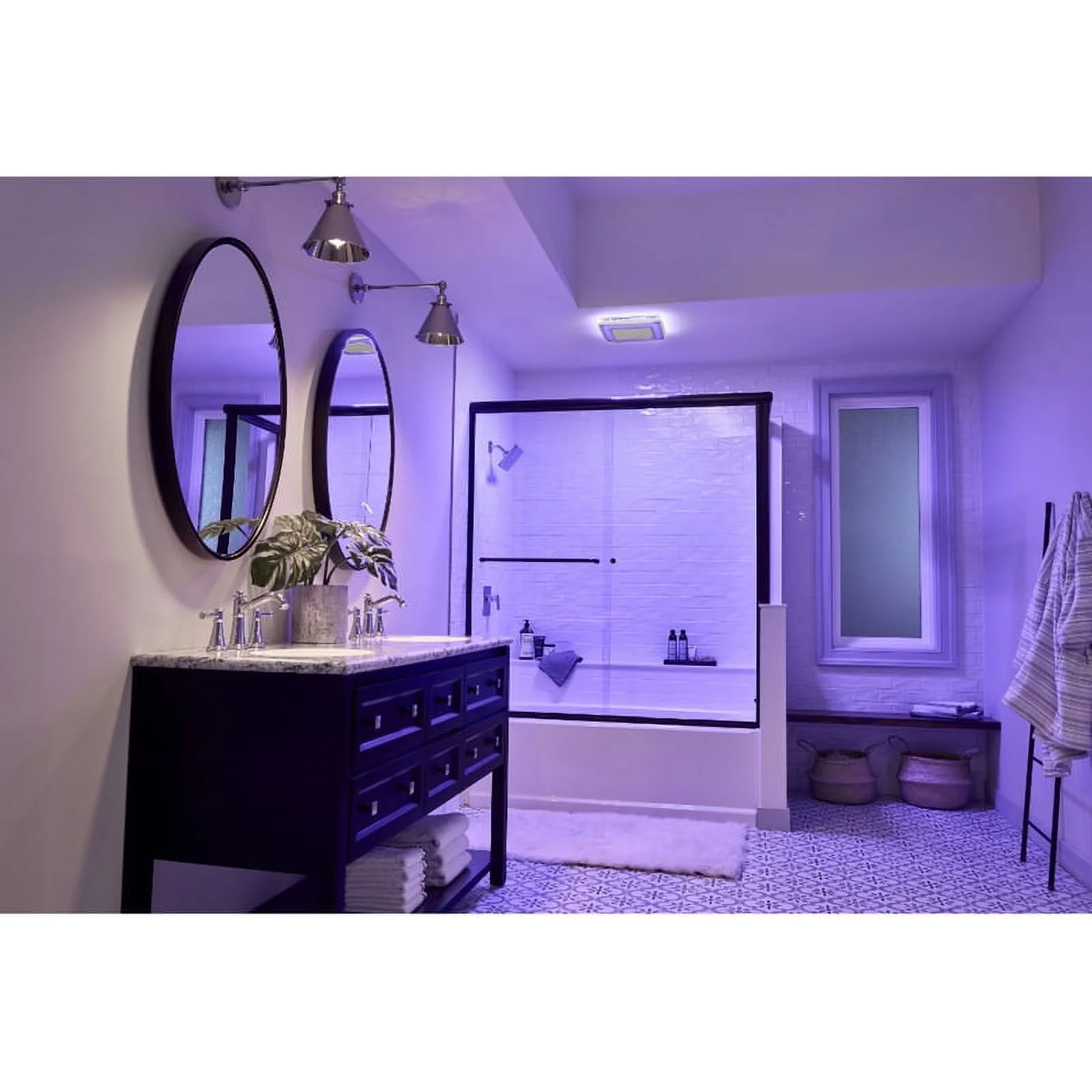 Broan NuTone Broan ChromaComfort Ventilation Fan with Multicolor LED Light and Control