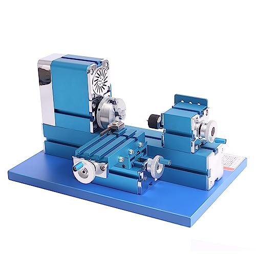 Universal Mini Metal Lathe Machine Motorized Metalworking DIY Tool Benchtop Woodworking for Hobby Science Education Modelmaking W10003M AC100V~240V