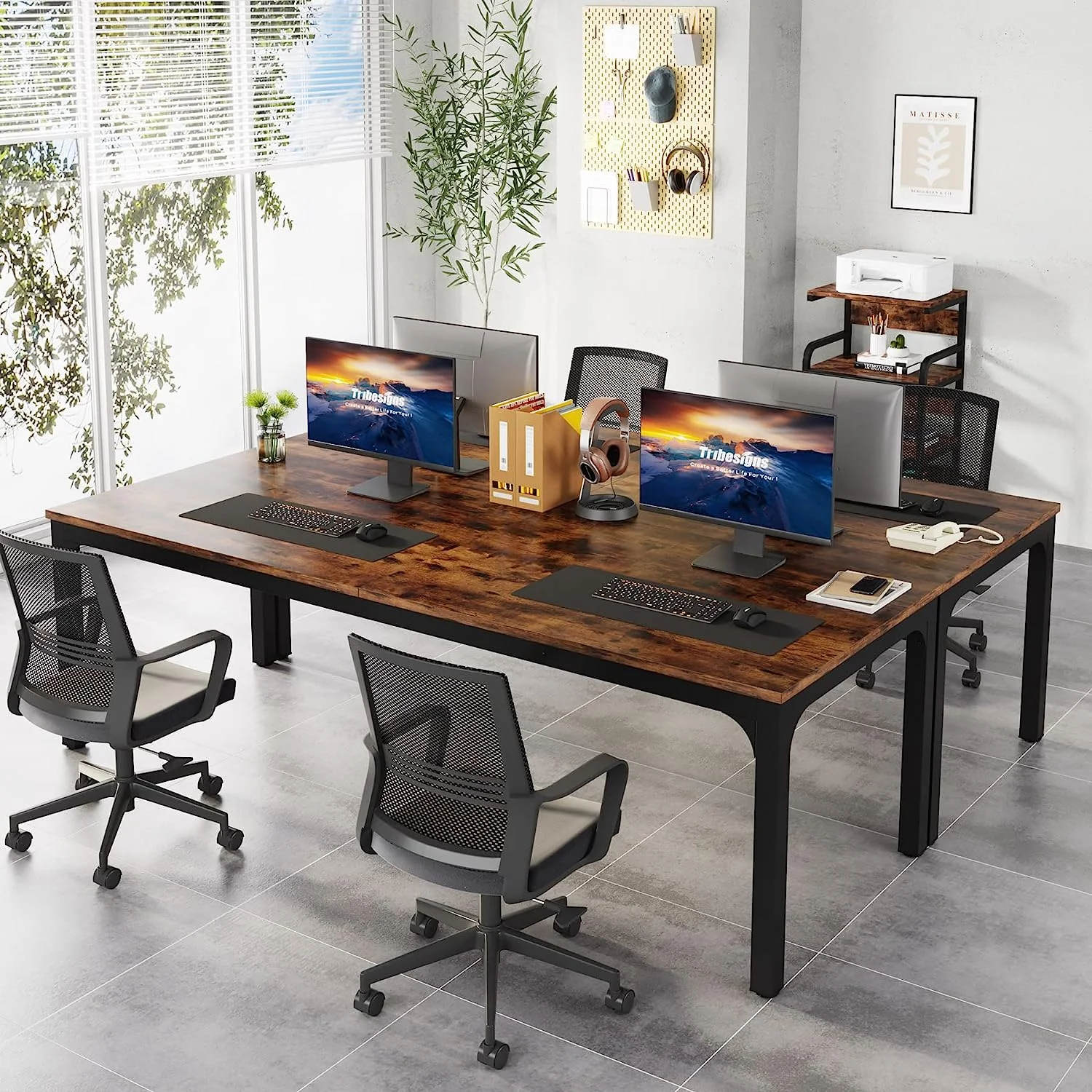 Tribesigns 78.7 inches Extra Long Computer Desk 2 Person