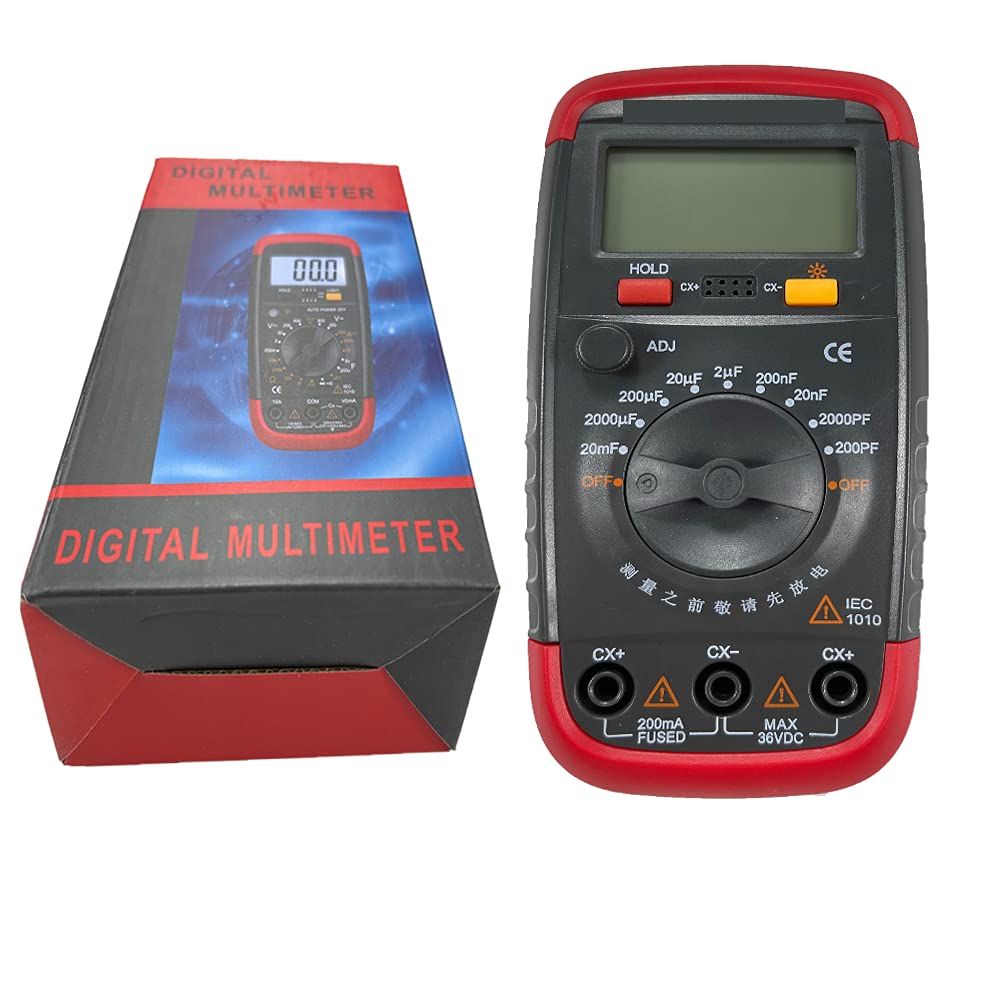 Capacitor Tester Capacitance Meter Handheld Digital Professional Capacitor Tester with LCD Display-0.1pF