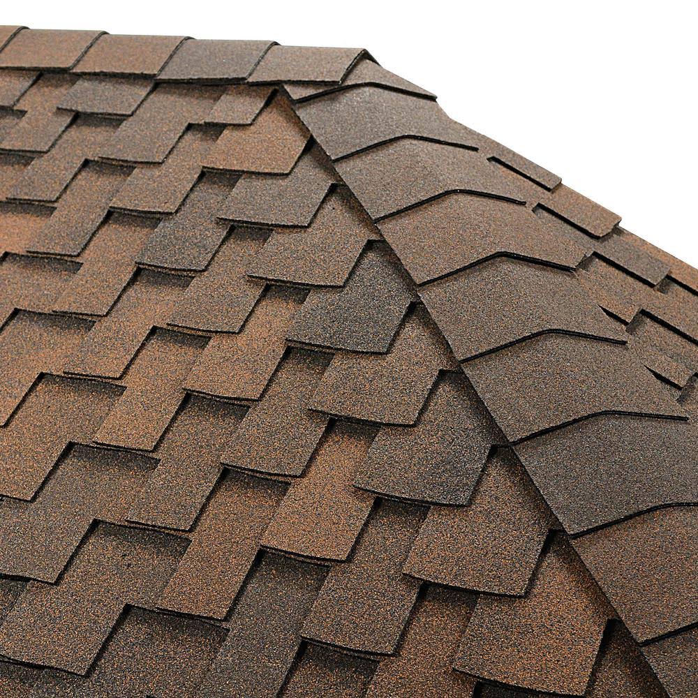 GAF Timbertex Sedona Sunset Double-Layer Hip and Ridge Cap Roofing Shingles (20 Lin. ft. per Bundle) (30-Pieces) 0847731