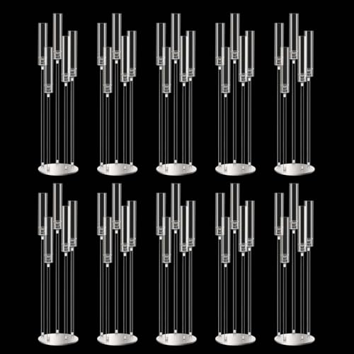 35inch 10pcs Black Candelabra Centerpieces for Tables 5 Arms Wedding centerpieces for Decorations