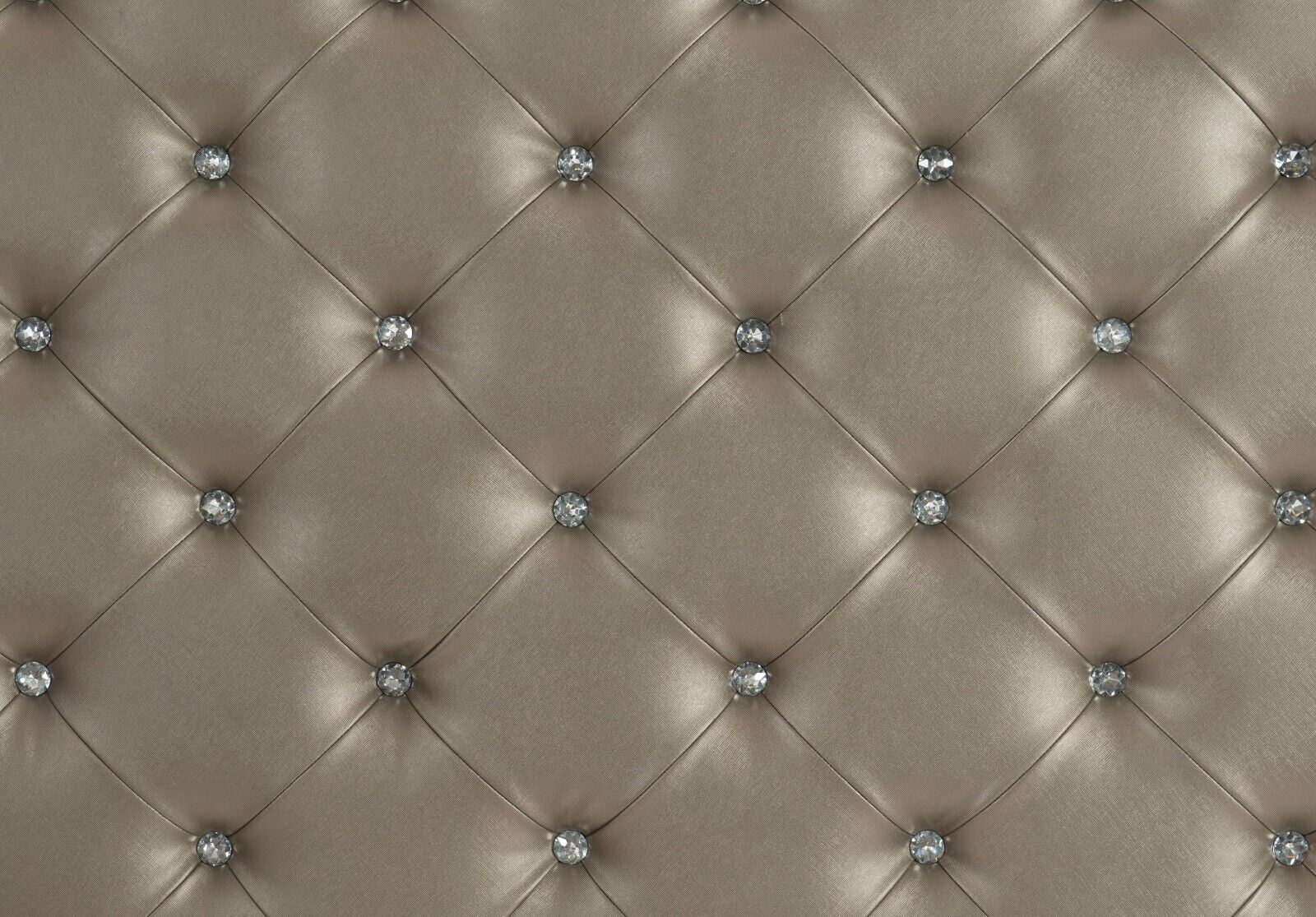 Glamorous Silver-Gray 1pc Est-King Size Bed Button-Tufted Headboard Footboard Mirrored Framing Bedroom Furniture