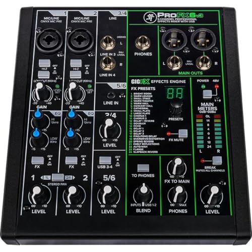 Mackie ProFX10 Go Battery-powered 10-channel Mixer with USB and Enhanced Effects