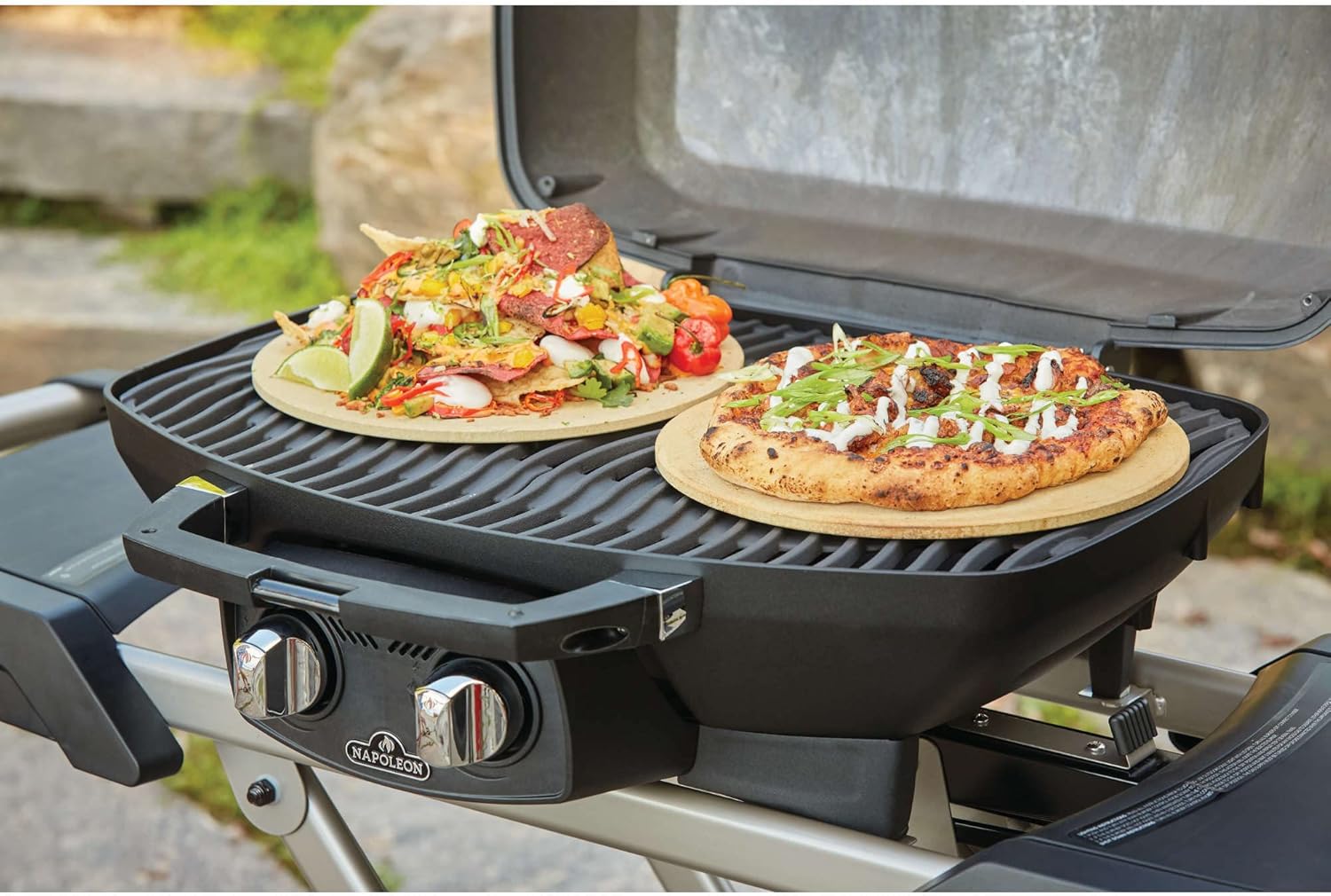 Napoleon TravelQ Portable Propane Gas BBQ - PRO285X-BK - Includes Scissor Cart, Use For Tailgating, Camping, And Small Outdoor Spaces