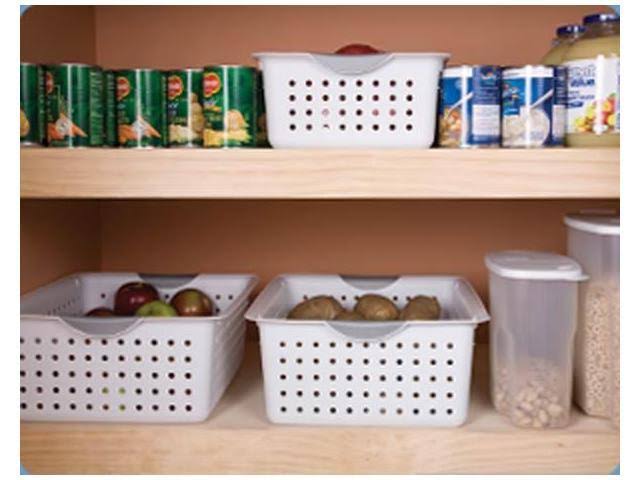 Sterilite Multi-Size Plastic Storage Basket Bin Organizer Bundle Set