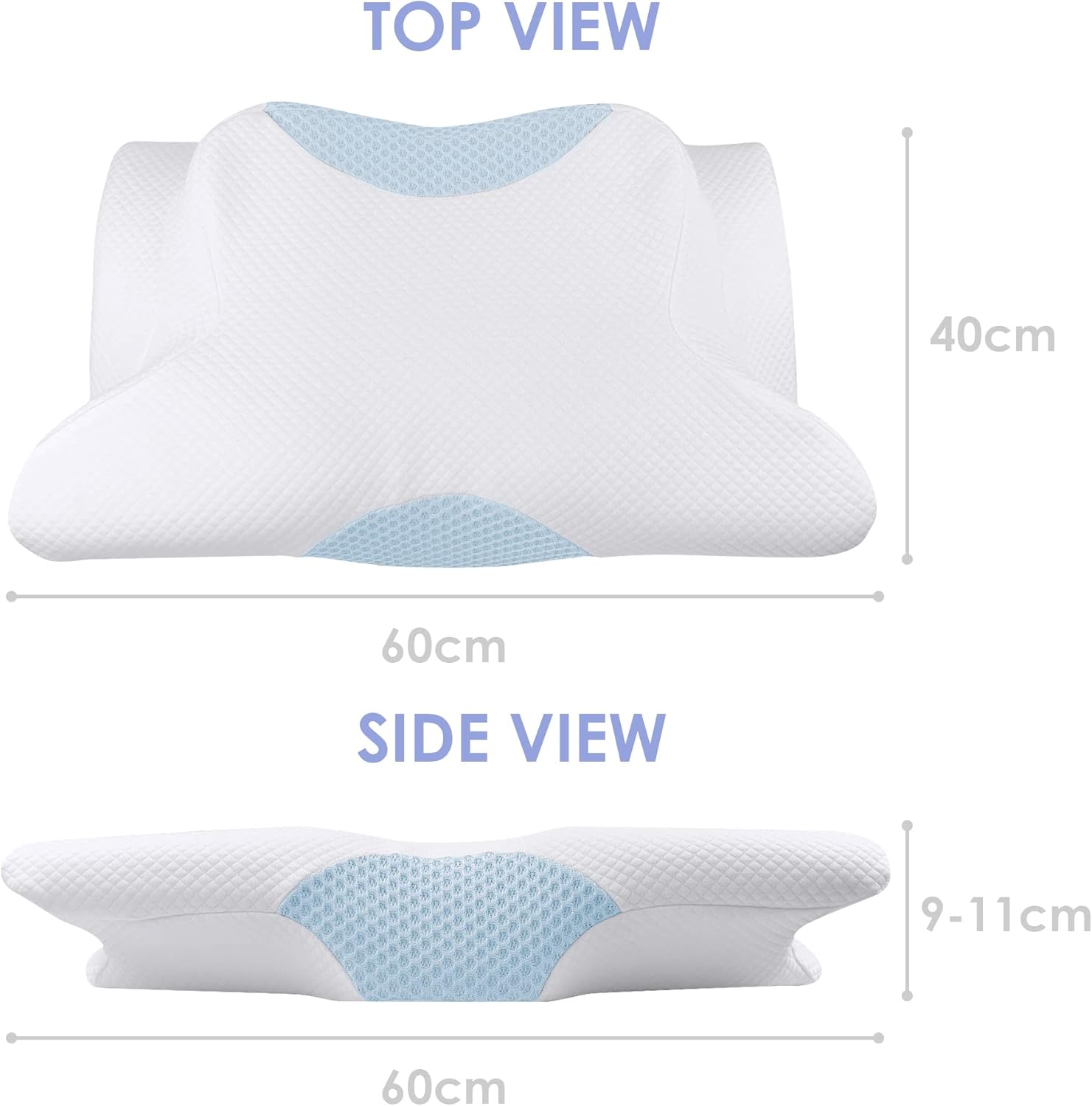 Cervical Memory Foam Pillow, Contour Pillows for Neck and Shoulder Pain