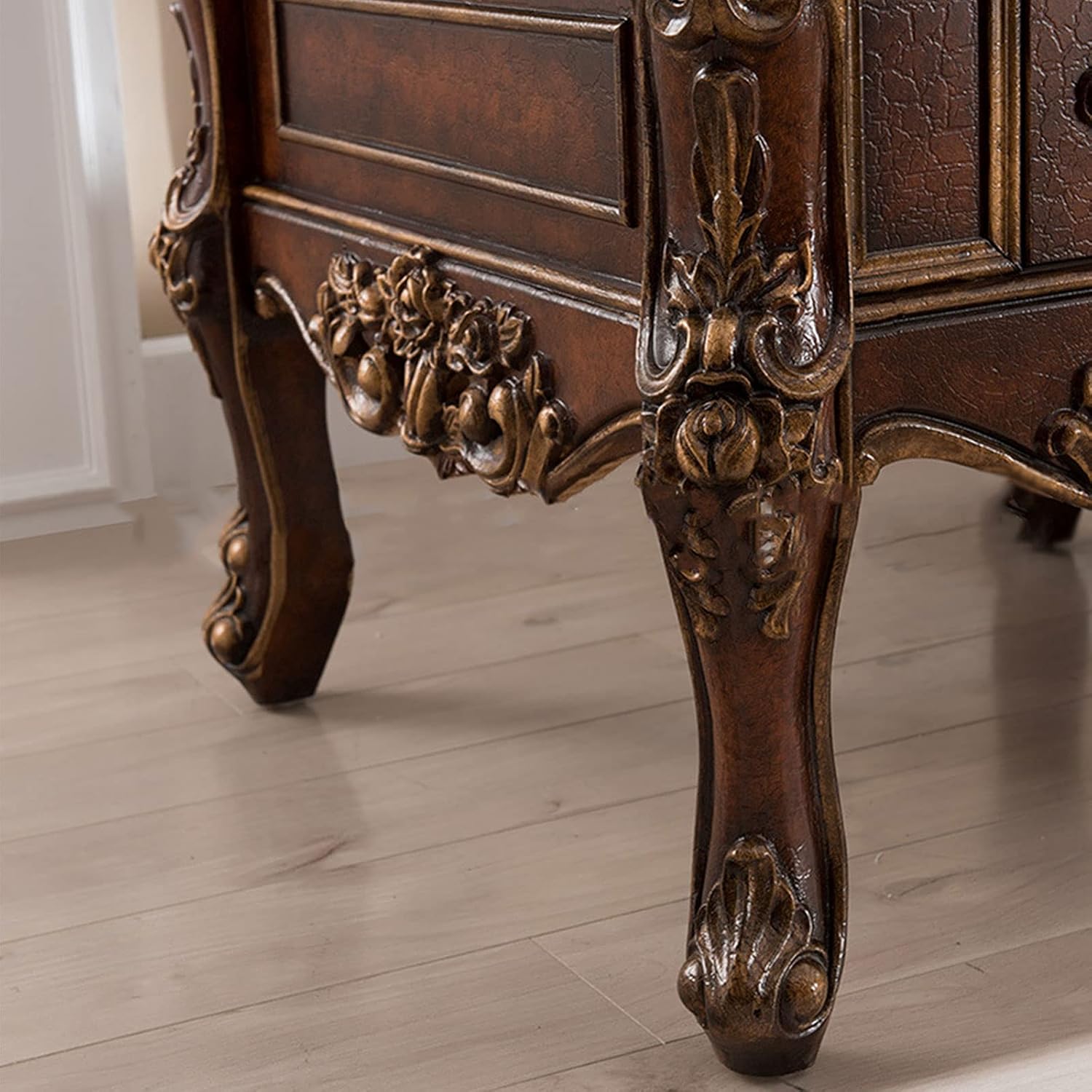 End Table with Drawers Rustic Retro Style Carved Painted Coffee Table Tea Table Side Table Low Table Living Room Furniture