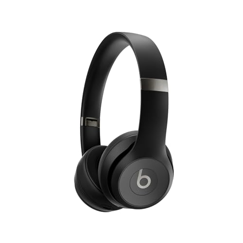 Beats Solo 4 - Wireless Bluetooth On-Ear Headphones, Apple & Android Compatible, Up to 50 Hours of Battery Life - Black & Gold