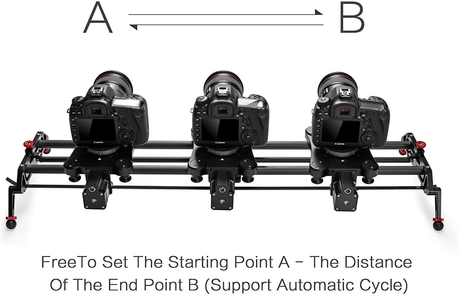 Camera Slider Track Dolly Slider Rail System with Motorized Time Lapse and Video Shot Follow Focus Shot and 120 Degree Panoramic Shooting 31 80cm