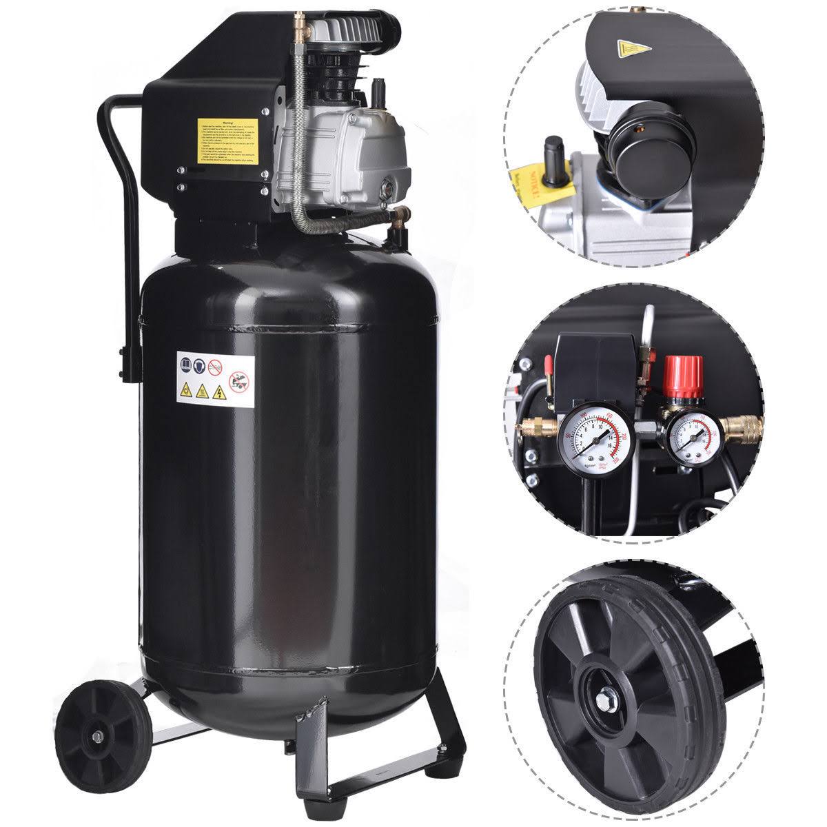 21 Gallon 125 PSI Vertical Air Compressor Cast Iron 2.5HP Motor Portab