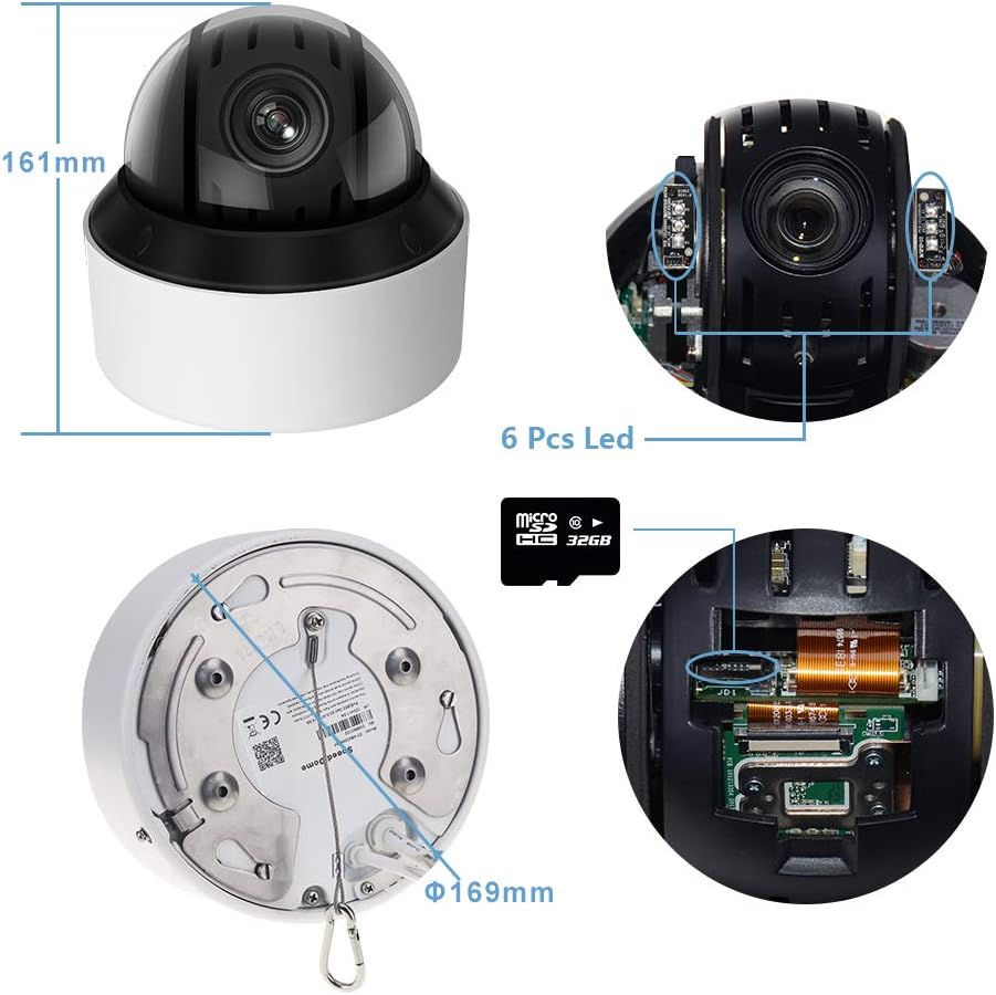 Hikvision 4MP UltraHD 25x Network IR PTZ Outdoor Dome Camera DS-2DE4A425IW-DE,2560X1440, 98ft Night Vision