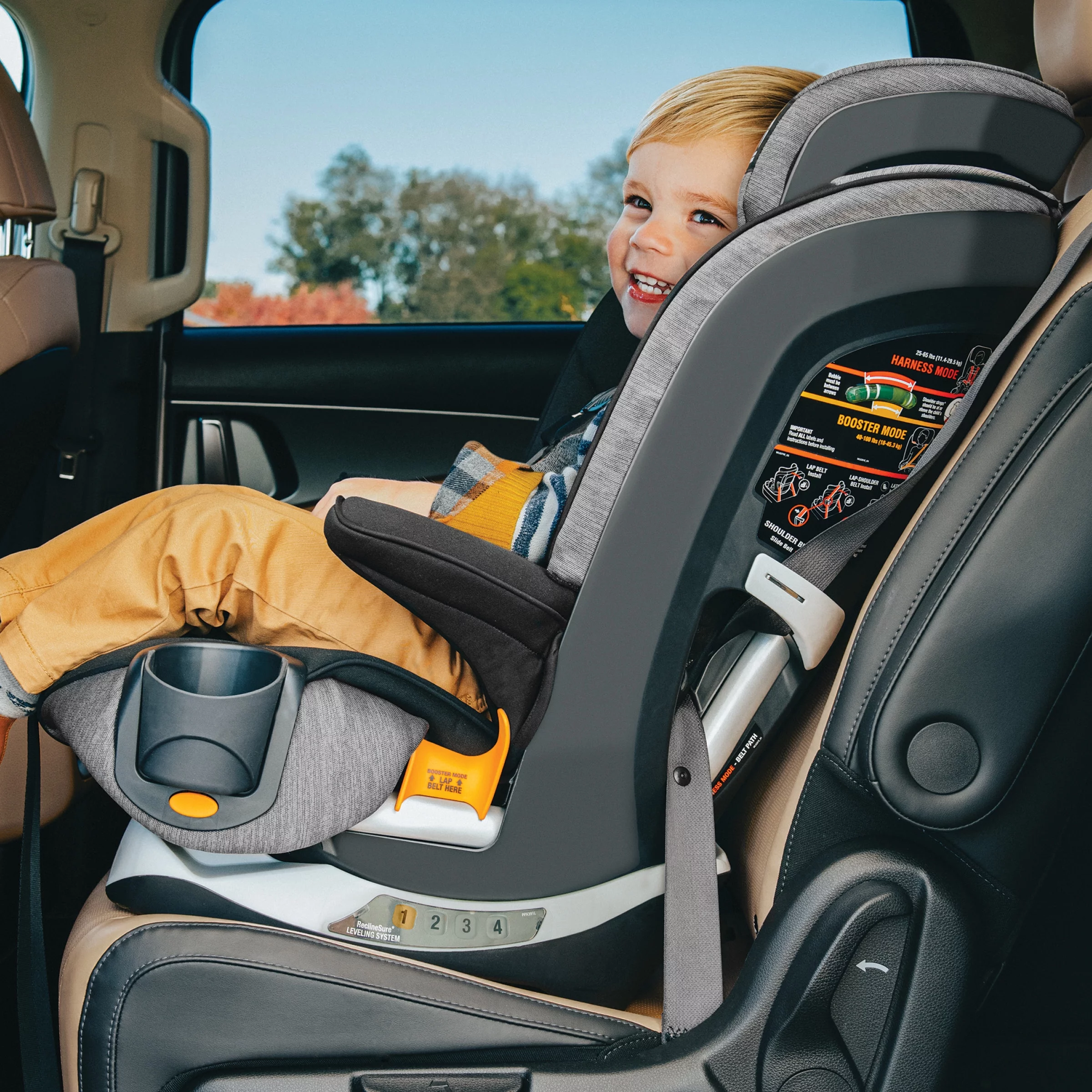 Chicco MyFit ClearTex Harness + Booster Car Seat - Shadow (Black)