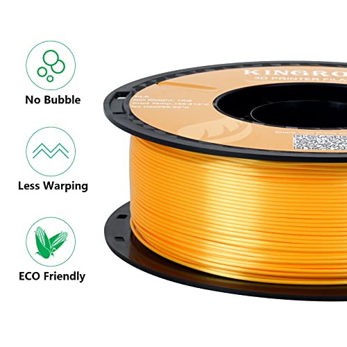 Kingroon Silk PLA Bundle 3D Printer Filament, Dimensional Accuracy +/- 0.03 mm, 10 kg Spool(22lbs)