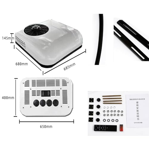 Rv Air Conditioner, Dc Rv Air Conditioner, 12v/24v Rv Rooftop Air Conditioner for Trucks, Motorhomes and Caravans, Efficient Cooling