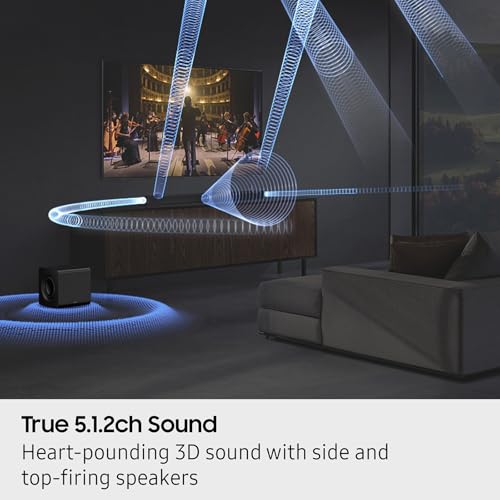 SAMSUNG Q990D 11.1.4ch Soundbar w/Wireless Dolby Atmos Audio, Rear Speaker Included, Q-Symphony, SpaceFit Sound Pro, Adaptive Sound