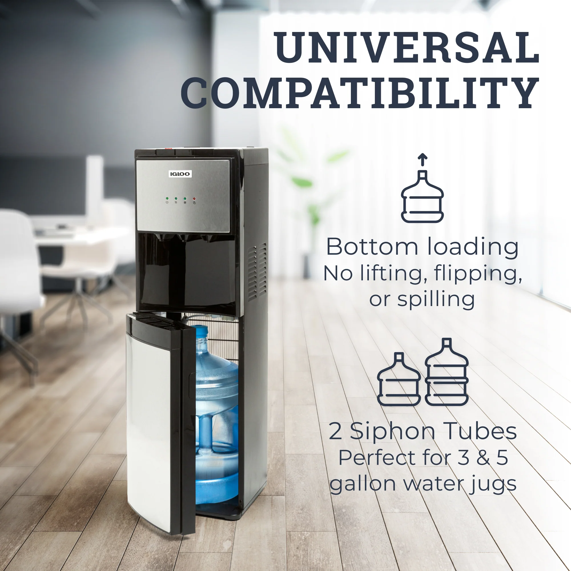Igloo® Hot, Cold & Room Temperature Bottom-Load Water Dispenser
