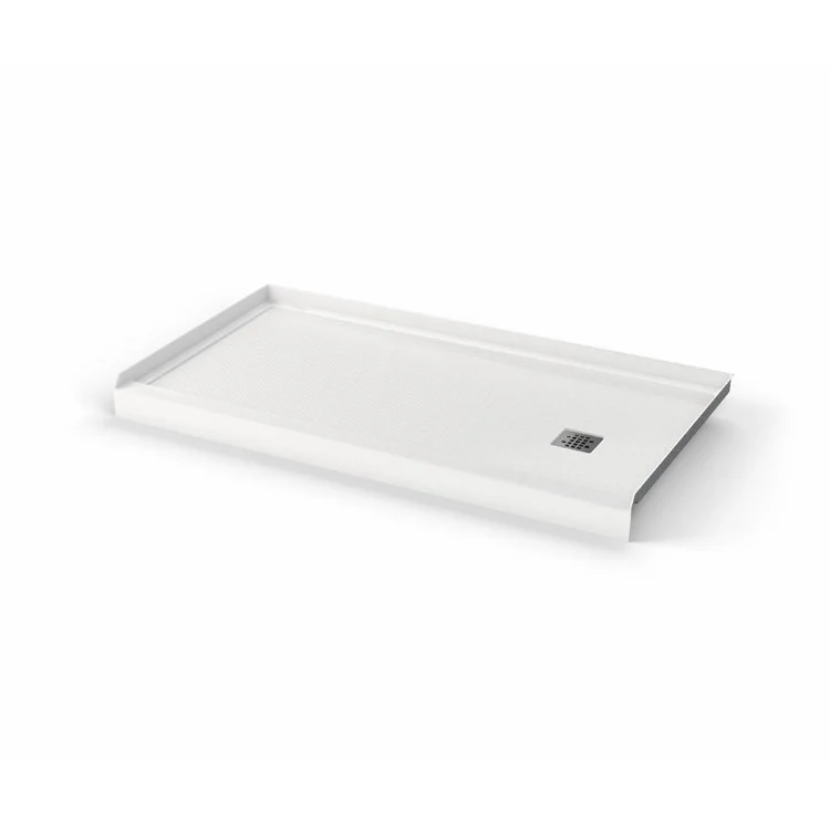 Shower Base B3 Alcove Stabili-T Square Drain White 60 x 34 Inch Acrylic Left Hand