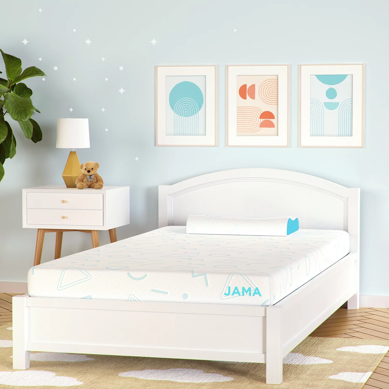 MLILY 5 inch Memory Foam Mattress for Kids, Twin Size Mattress for Bunk Bed, Blue