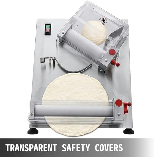 Wzglod Commercial Pizza Dough Roller Sheeter, 30/40cm Automatic Dough Press Machine