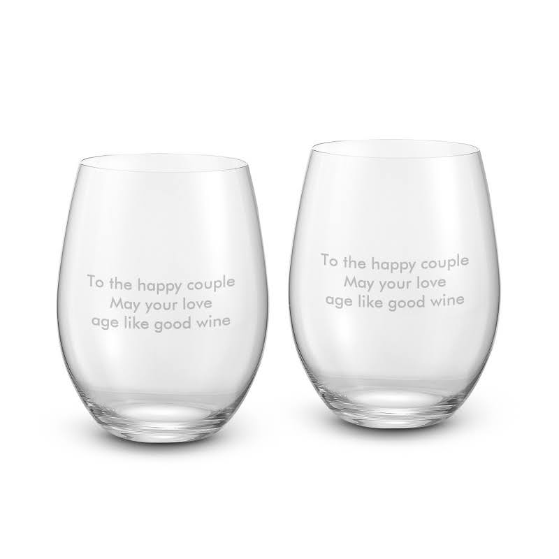 Riedel O Stemless Cabernet Merlot Set of 2 Glasses – Gifts – Personalized at Things Remembered