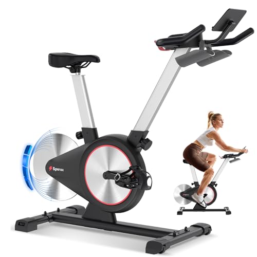 Sperax Exercise Bike, Stationary Bikes for Home, Indoor Cycling Bike, Spin Bike with Comfortable Seat, LED Display