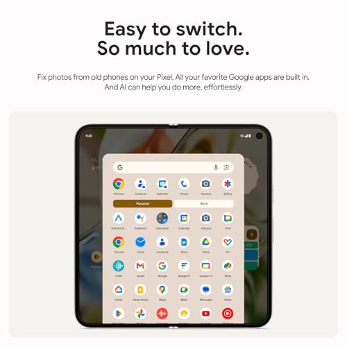 Google Pixel 9 Pro Fold - Unlocked Android Smartphone with Gemini - Advanced Triple Rear Camera System - Foldable Display - Hands-Free Video
