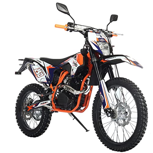 X-PRO Titan DLX 250cc Gas Dirt Bike Pit Bike Adult Bike,Big 21"/18" Wheels, Zongshen Engine! (Green)