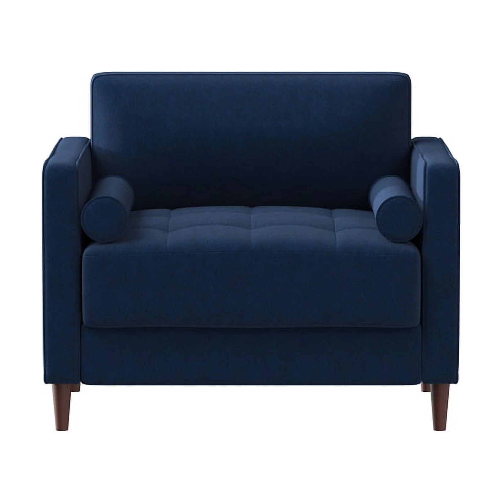 LifeStyle Solutions Jareth King Chair in Navy Blue Fabric Upholstery