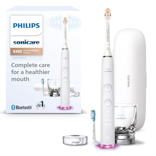 Philips Sonicare DiamondClean Smart 9300 Electric Toothbrush, Sonic Toothbrush with App, Pressure Sensor, Brush Head Detection