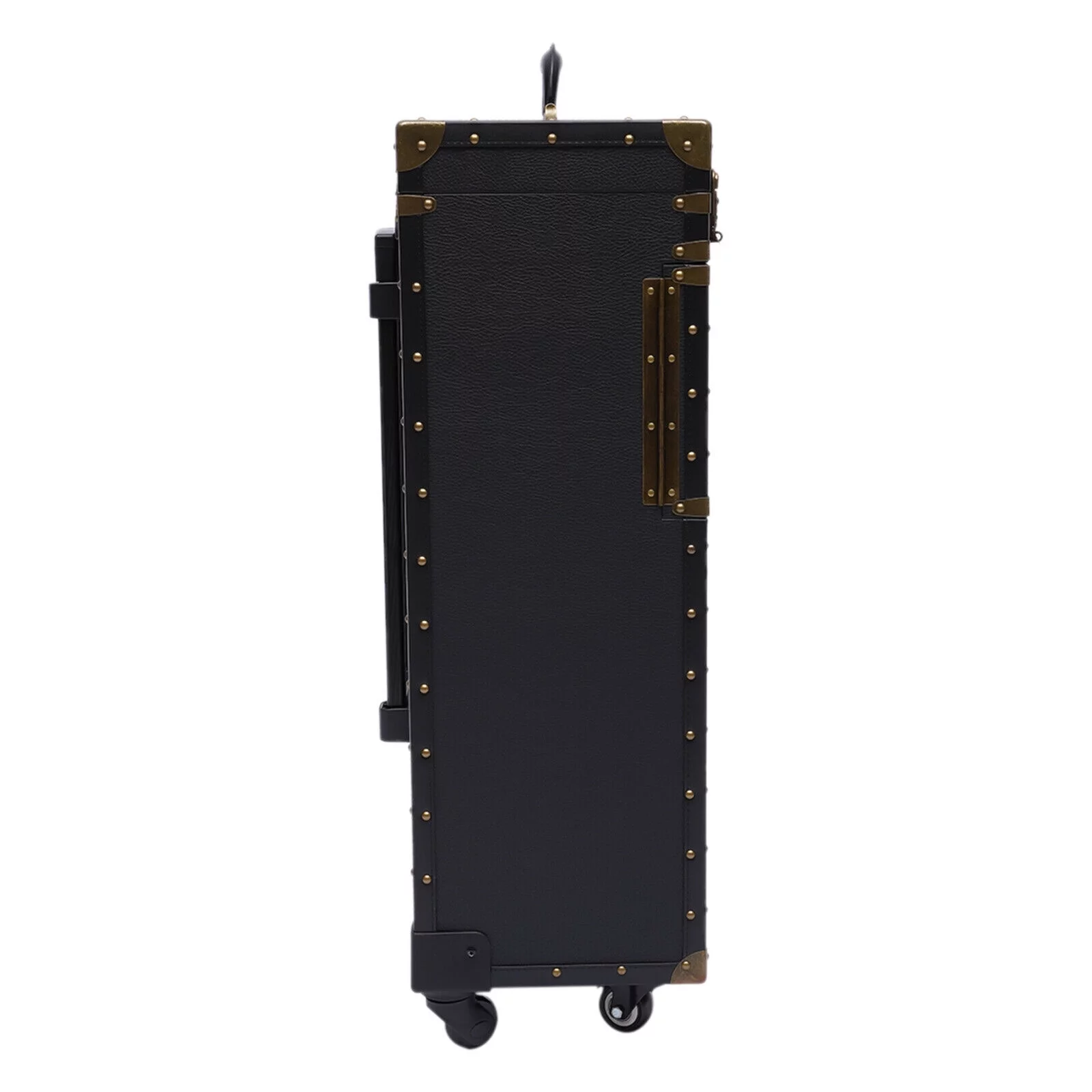 Miumaeov Portable Rolling Makeup Train Case Hairdressing Clipper Trimmer Display Suitcase Travel Organizer Beauty Salon Cosmetic Luggage Box