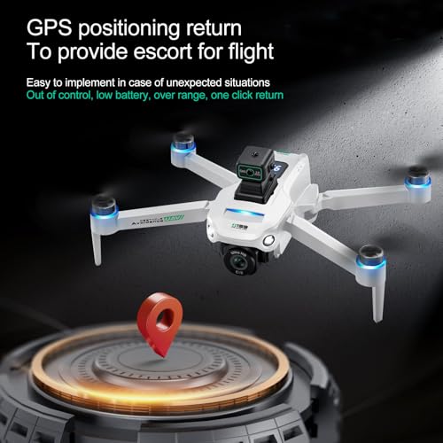 Drone with Camera 4k, GPS HD Drones for Adults, 5G Remote Controller with 5.9 Inch Screen,Obstacle Avoidance Drones, One Key Return