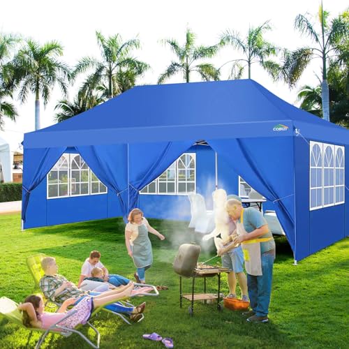10x10 Pop Up Canopy Tent with 4 Sidewalls and Mesh Windows 2.0