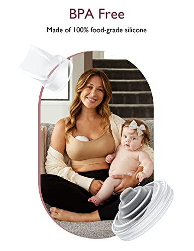 Momcozy M5 Hands-Free Wearable Breast Pump, Double-Sealed Flange for Baby-Like Comfort, 3 Modes & 9 Suction Levels, Portable Electric Pump – 24mm