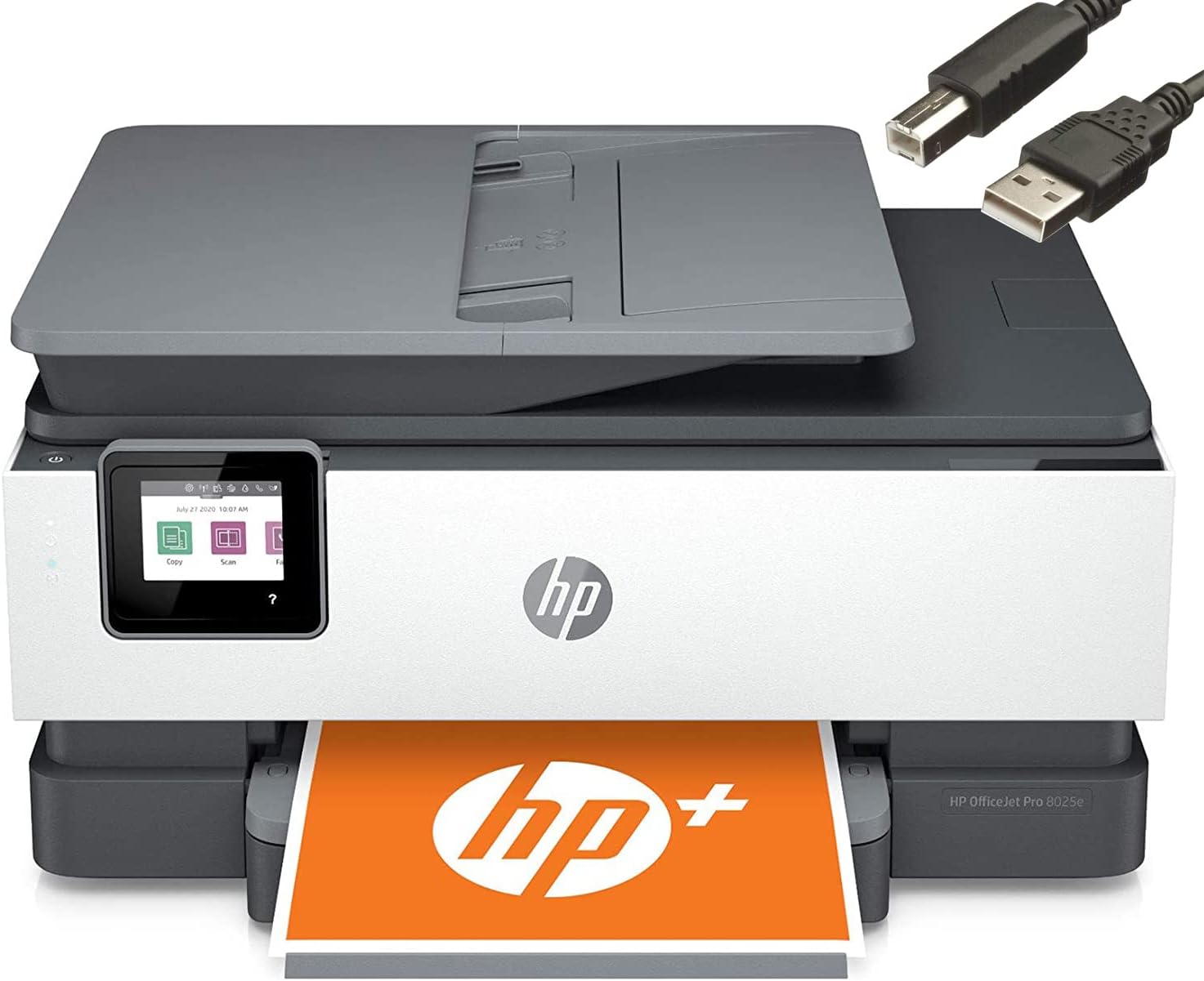 HP OfficeJet Pro 8025e All-in-One Wireless Color Inkjet Printer for Office - Print Scan Copy Fax- Auto 2-Sided Printing-4800 x 1200 dpi, 20 ppm