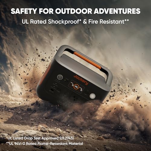 Jackery Explorer 600 Plus Portable Power Station 632Wh LiFePO4 Battery, 800W AC/100W USB-C Output, 1 Hr Fast Charge