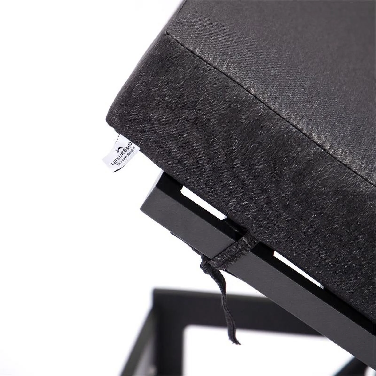 Afuera Living Aluminum Patio Chaise Lounge Chair With Black Cushions