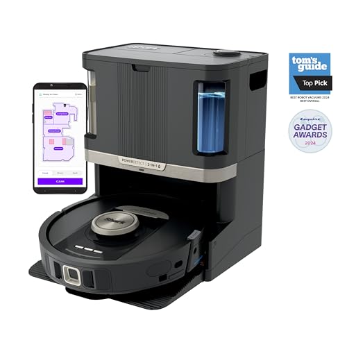 Shark Robot Vacuum & Mop Combo, PowerDetect NeverTouch Pro, Self-Emptying, Self-Refill with Self-Clean Pad Wash & Dry, 60-Day Debris Capacity