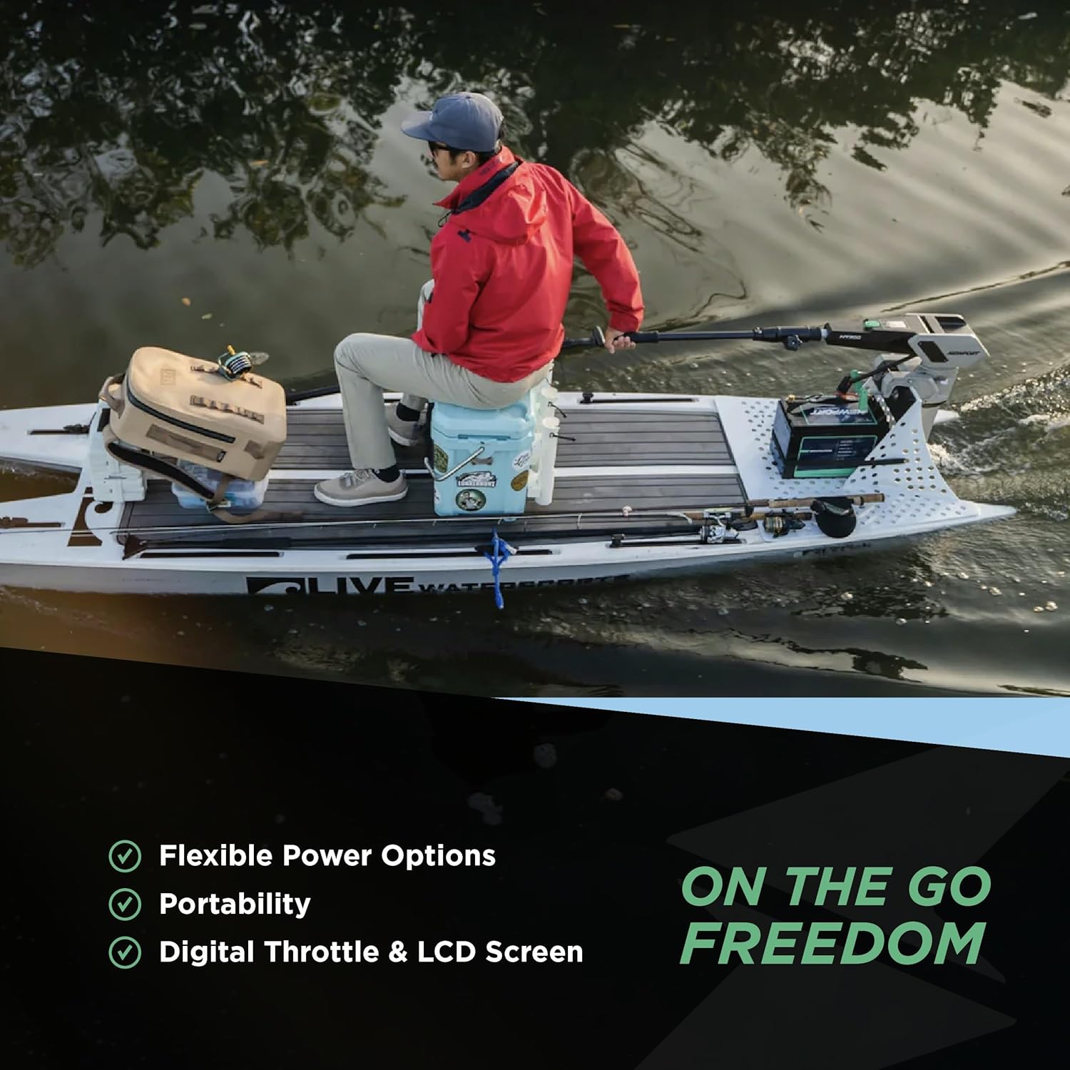 Newport NT300 Electric Outboard Motor - 3HP 1300W Brushless Direct Drive, 66-Mile Range, Ultra-Quiet, Maintenance-Free, Portable