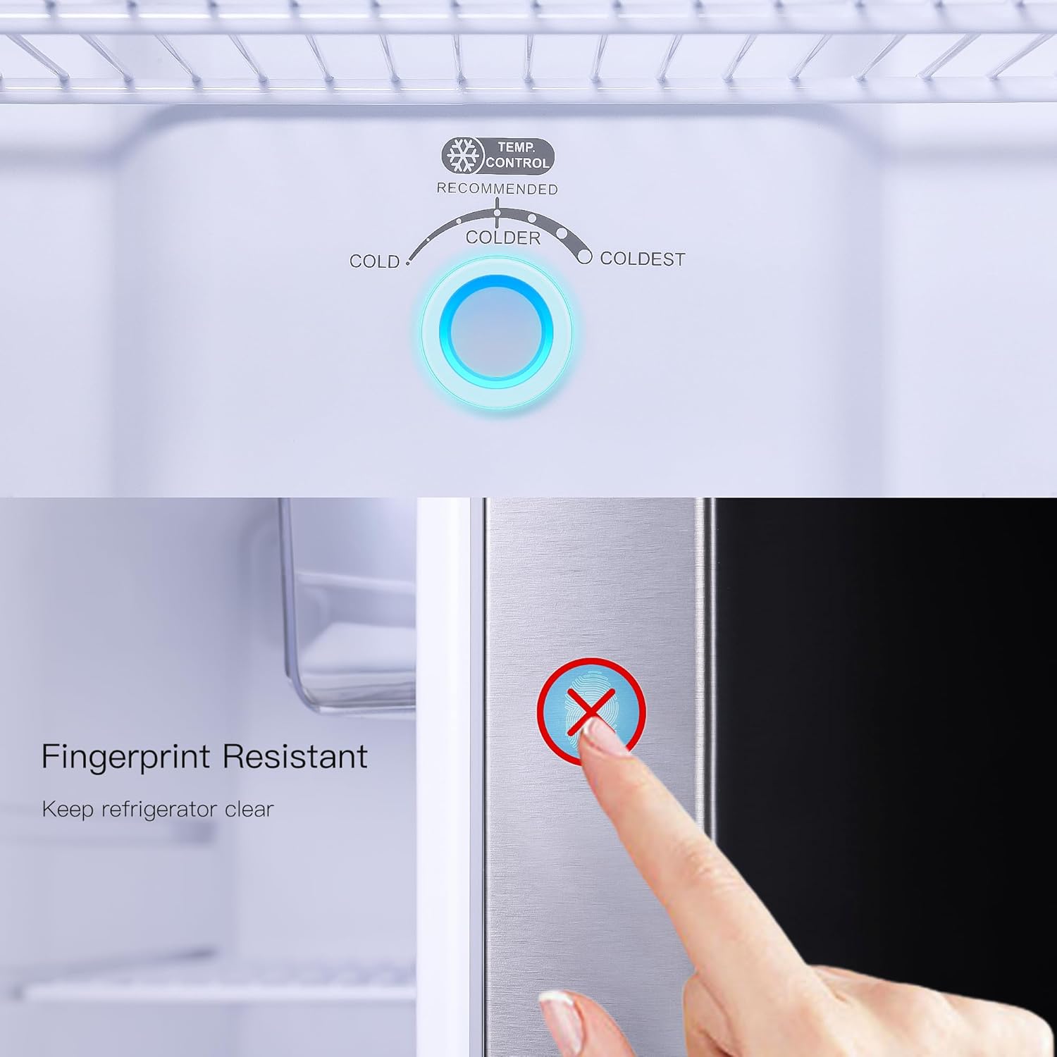 30“ Top Freezer Refrigerator with 17.6 Cu. Ft.Capacity, Adjustable Thermostat Control