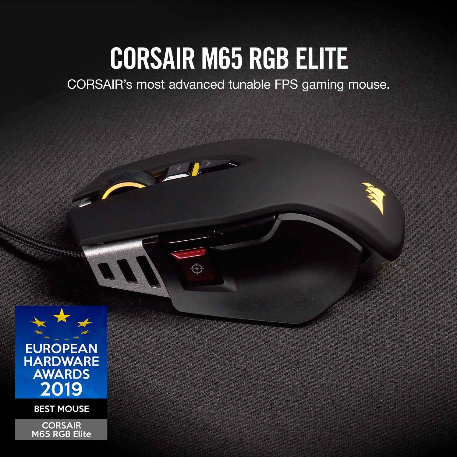 Corsair M65 Elite RGB Optical FPS Gaming Mouse (18000