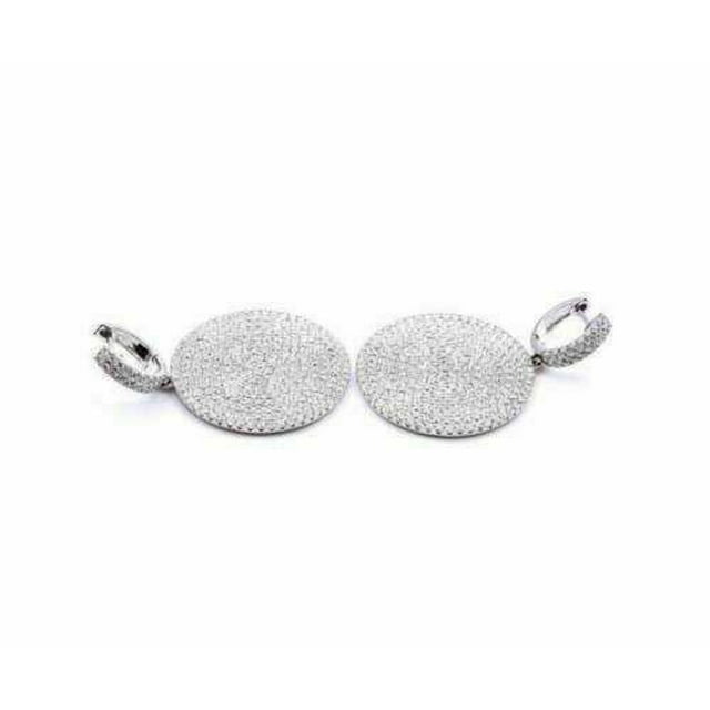 3.50CT Lab Grown Diamond (VVS1,G-H) Round Drop Earring 14K White Gold Fine Jewelry for Women Gifts
