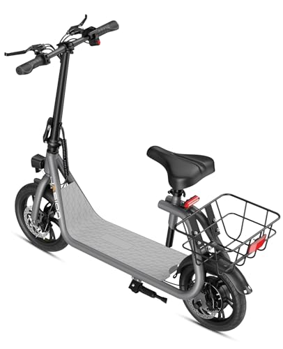 Jasion JS3/PRO Electric Scooter with Seat, 650/850W Peak Motor, 20/25Miles Ranges Scooters for Adults, 20/25MPH Max Speed