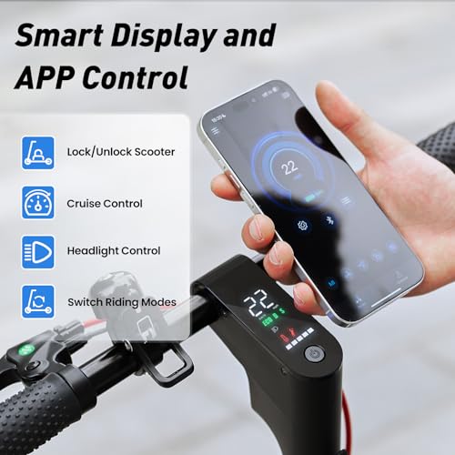 Electric Scooter, 500W/350W Powerful Motor, 22/18 MPH Top Speed, 23/21 Miles Long Range, 10"/8.5" Pneumatic Tires, Smart App