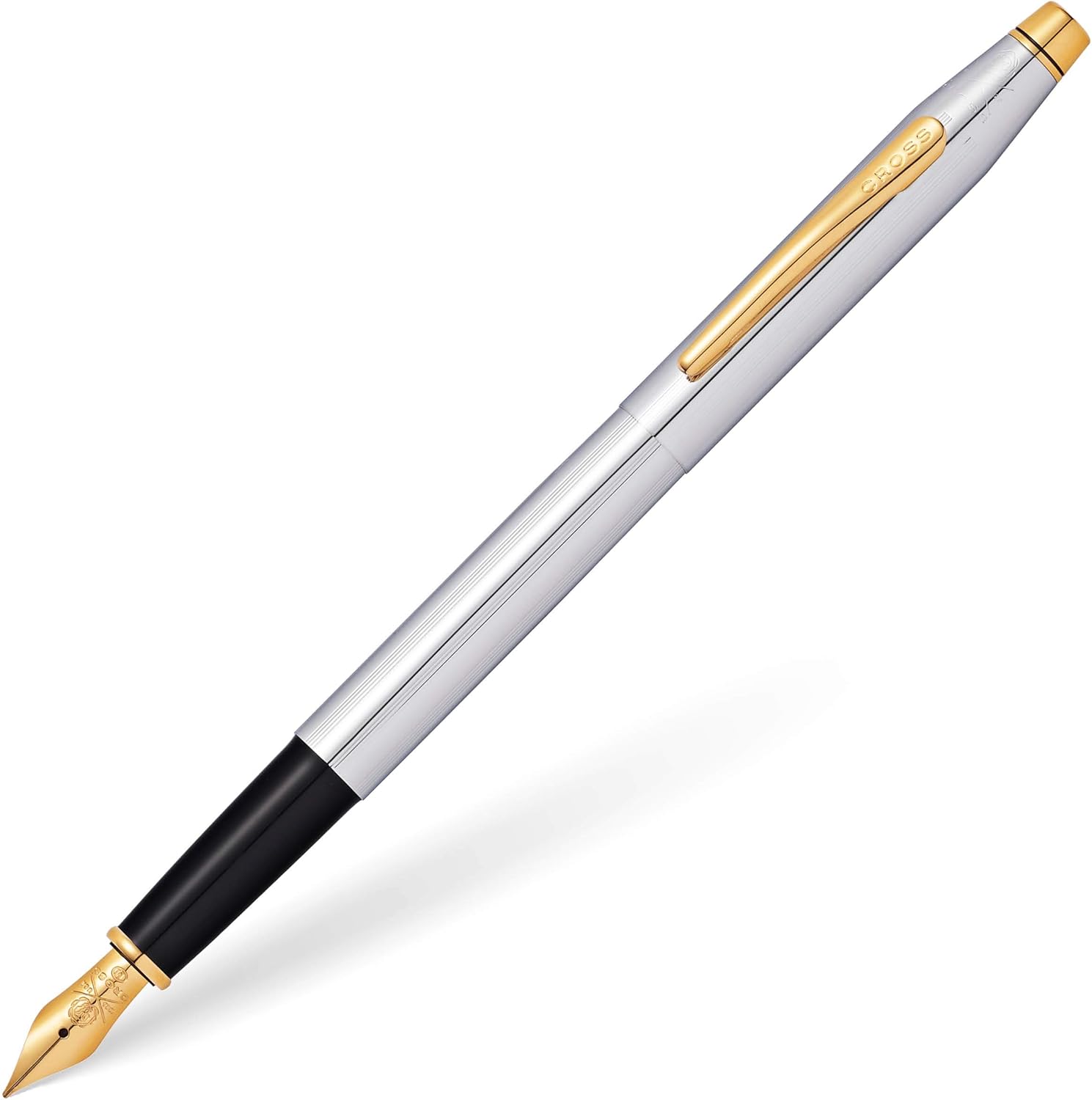 Cross Classic Century Black Lacquer Selectip Rollerball Pen with Chrome Appointments Pack of 2