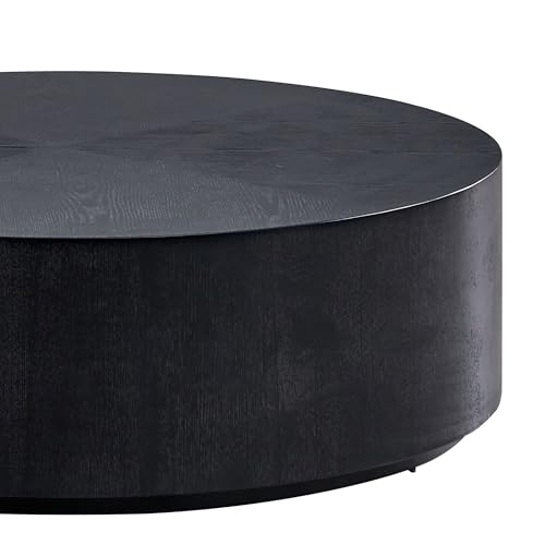 JUSTONE 15.75 ''Round Coffee Table, Accent End Table for Living Room Office Apartment, Modern Minimalist Side Table with Faux Marble Pattern