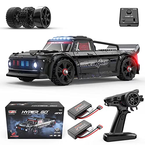 HYPER GO 14301 V3 1/14 RTR Brushless RC Drift Car with Gyro, Max 38 mph Fast RC Cars for Adults, 4WD All-Road Street Bash RC Truck